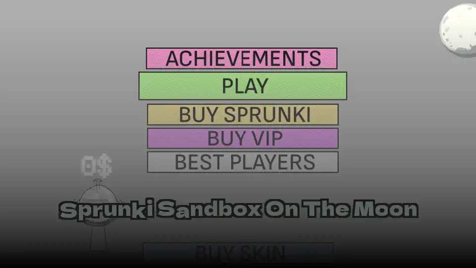 Sprunki Sandbox On The Moon